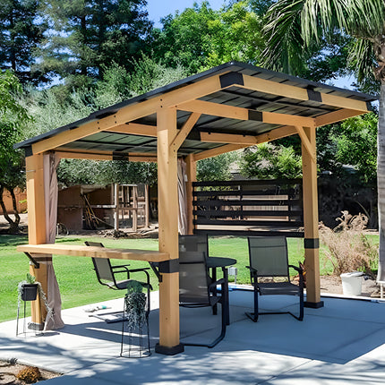 Gardenbee Cedar Wood Gazebo 10 x 12 ft.