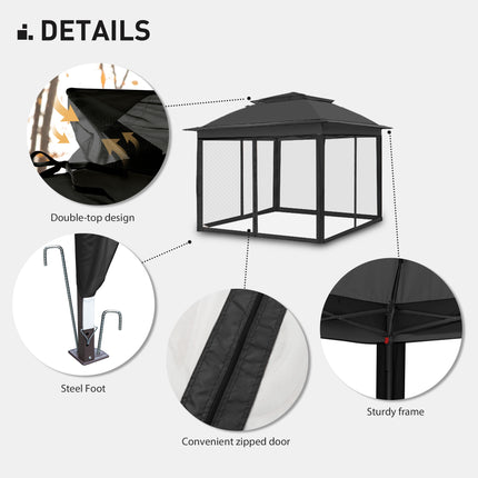 Gardenbee 11'x11' Pop Up Gazebo for Patios Gazebo Canopy Tent