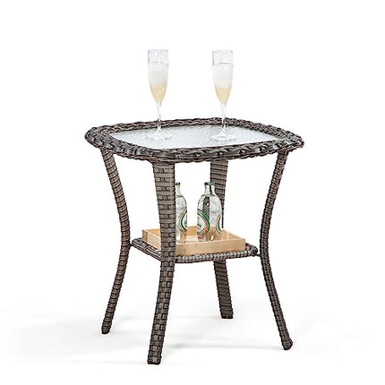 Wicker Outdoor Side Table