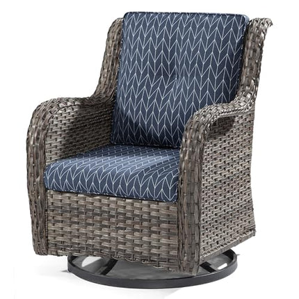 Outdoor Swivel Rocker Wicker Chair