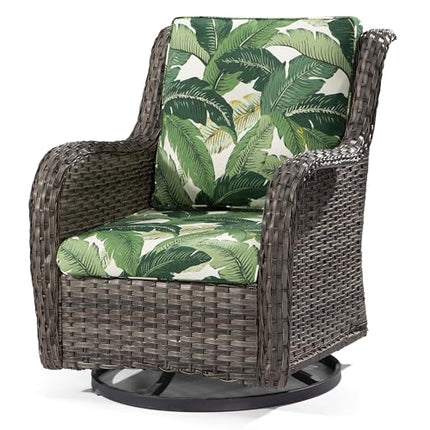 Outdoor Swivel Rocker Wicker Chair