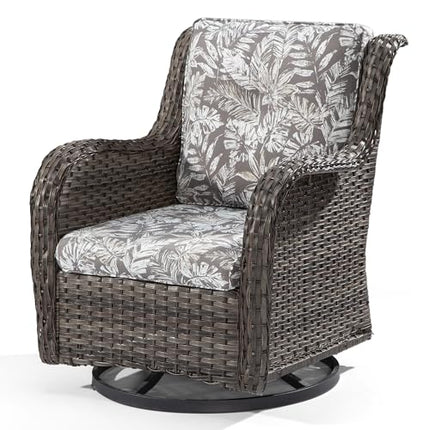 Outdoor Swivel Rocker Wicker Chair