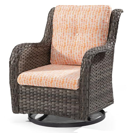 Outdoor Swivel Rocker Wicker Chair