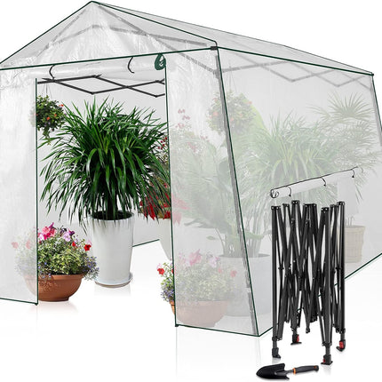 8.5 Ft x 7 Ft Pop-up Outdoor Green House Plant Gardening Canopy