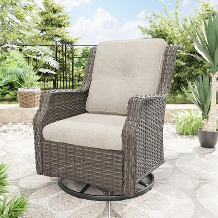 Outdoor Swivel Rocker Patio Chair - 360 Degree Patio Swivel Glider Chair