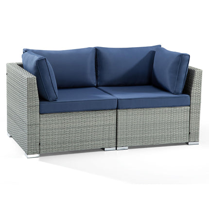 2 Pieces Outdoor Patio Couch Set