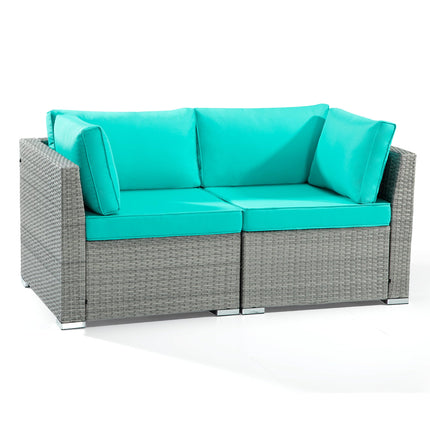 2 Pieces Outdoor Patio Couch Set