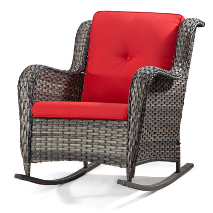 Gardenbee Patio Wicker Rocking Chair- Rattan Rocker Chair