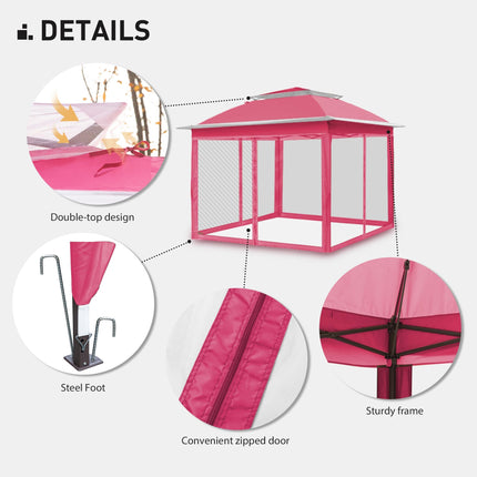 Gardenbee 11'x11' Pop Up Gazebo for Patios Gazebo Canopy Tent