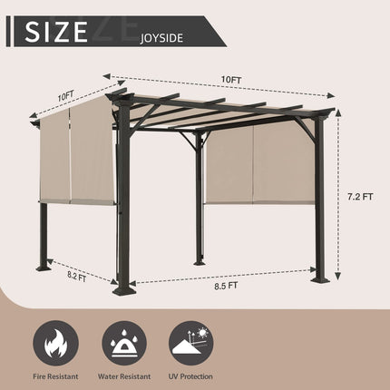 Outdoor Retractable Pergola Canopy