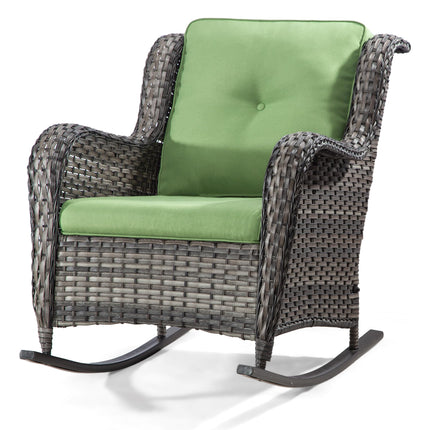 Gardenbee Patio Wicker Rocking Chair- Rattan Rocker Chair