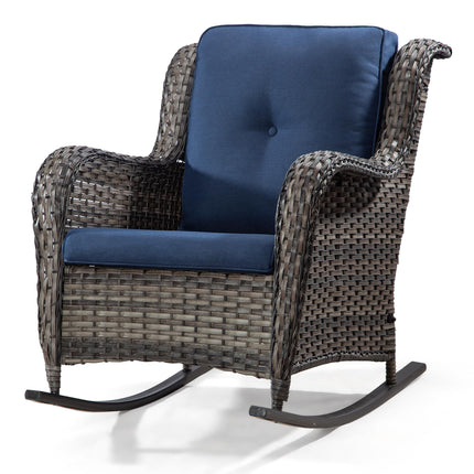 Gardenbee Patio Wicker Rocking Chair- Rattan Rocker Chair