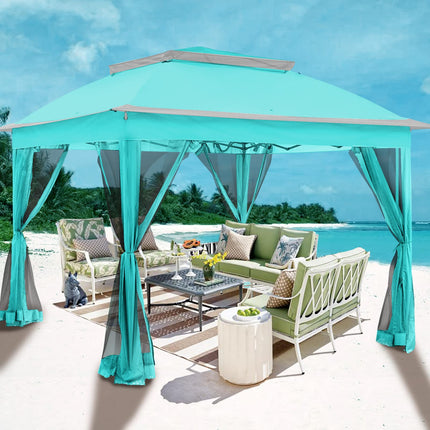 Gardenbee 11'x11' Pop Up Gazebo for Patios Gazebo Canopy Tent