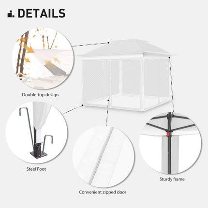 Gardenbee 11'x11' Pop Up Gazebo for Patios Gazebo Canopy Tent